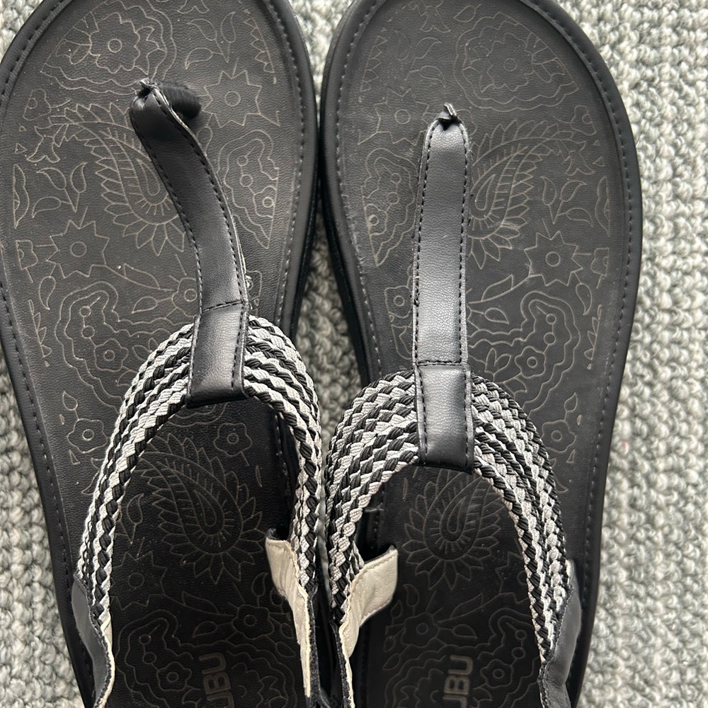 Black and White Sandals